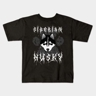 Black Metal Husky Kids T-Shirt